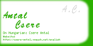 antal csere business card